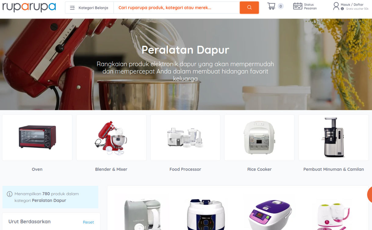 Daftar Situs Jual Beli Peralatan Dapur Lengkap