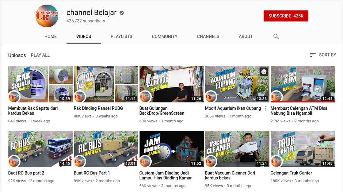 1. Channel Belajar 1. Channel Belajar