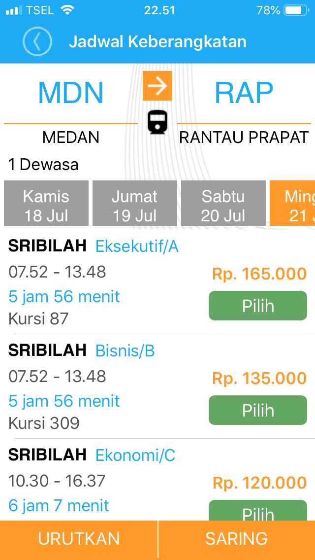 2. Pilih Jadwal Keberangkatan 2. Pilih Jadwal Keberangkatan