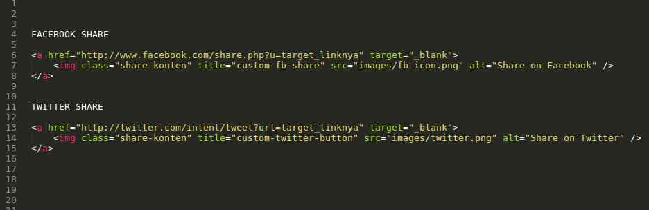 Code Share Tombol Code Share Tombol